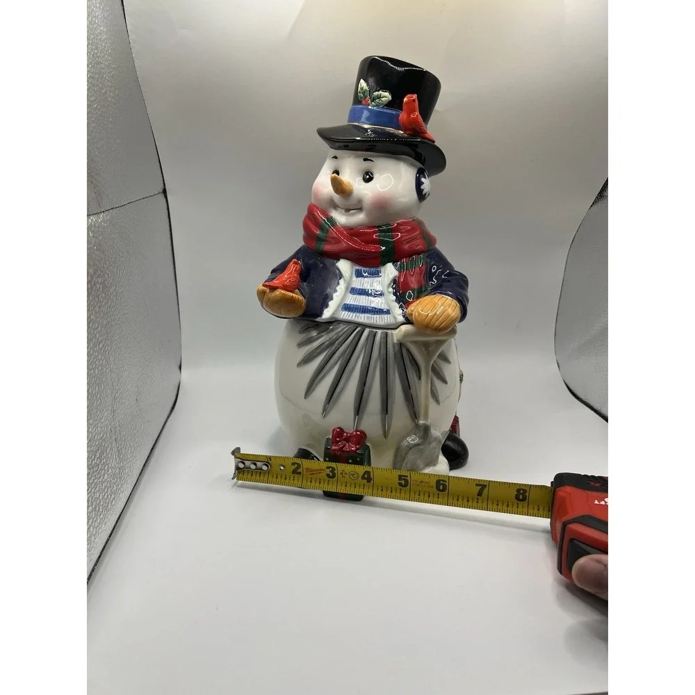Waterford Holiday Heirlooms Wonderland Walk Snowman Candy Jar w/ Original Box